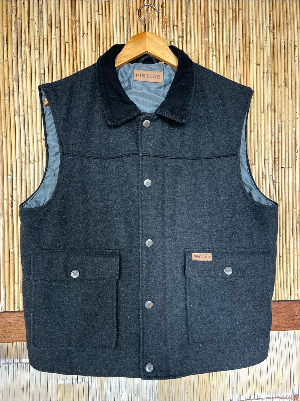 Pintlar Gray Wool Montana Vest M Charcoal Western Work Cowboy Outdoor Gorpcore